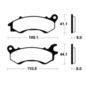 TECNIUM ME469 Scooter Organic Brake Pads Keeway / Silence / Wottan 0-125cc 17-22