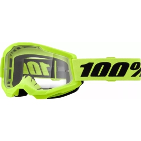 OFF ROAD 100% Strata 2 Goggles (Clear Lens) Neon Yellow