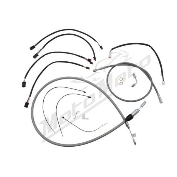 MAGNUM SHIELDING XR Handlebar Installation Kit Chrome 30.5/35.5cm Harley Davidson FLDE / FLSB / FXBRS / FXLRS / FXST 1750/1923 18-24