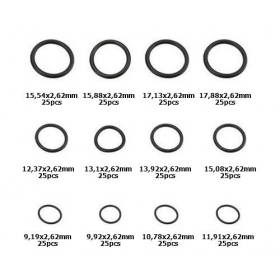 O formos tarpinių rinkinys 9.19-17.88mm (12 skirtingų dydžių / 300vnt.)