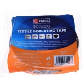 EMOS 15mm/15m TEXTILE INSULATING BLACK TAPE 1PC