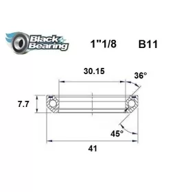 BLACK BEARING 36°/45° Headset Bearing 30.15x41x7.7 mm HB-B11