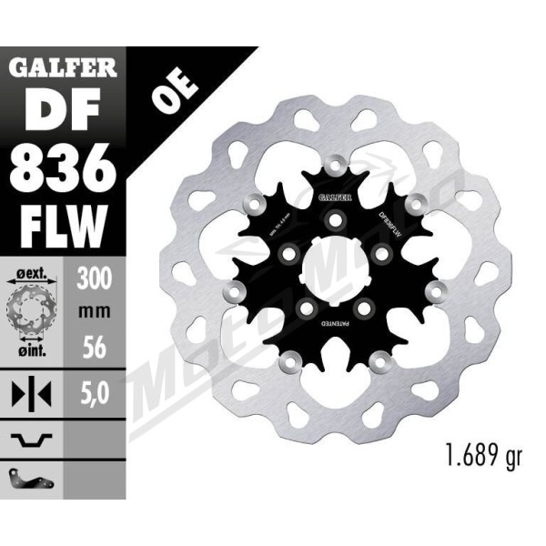GALFER "Wave®" Galinis stabdžių diskas Harley Davidson XL / FXDL / FXDF / FLSTN / FLHX / FLDE 883-1923cc 08-24