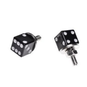 Number plate dice bolts 2pcs 6mm