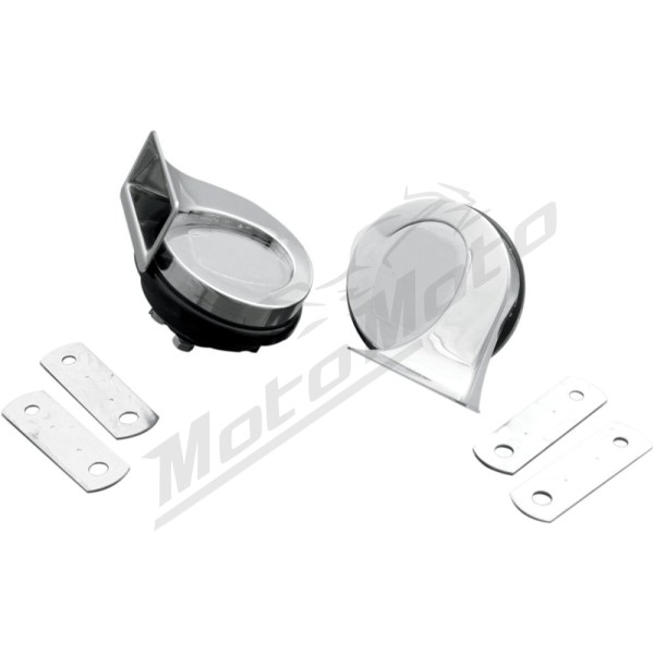 RIVCO PRODUCTS Magnum Electric Horn Set 12V Can Am / Harley Davidson / Honda / Indian / Kawasaki / Polaris / Suzuki / Triumph / Victory / Yamaha 92-1900 75-18