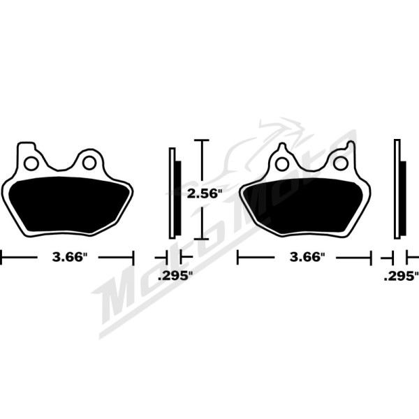 DP BRAKES Sintered Metal Brake Pads Harley Davidson FLHR / FLHRCI / FLHRI / FLHRS / FLHT / FLHTC / FLHTCI 883-1450cc 99-04