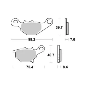  Sbs Brakepads 820CS Carbon Silver SUZUKI