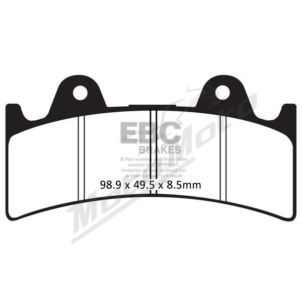 EBC FA Series Organic Brake Pads 98,9x49.5x8.5mm