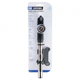 Oxford Airflow Strike Alloy Mini Pump with Gauge