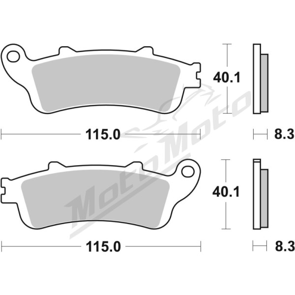 SBS HF Street 735HF Ceramic Organic Brake Pads Honda / Kawasaki 650-1800cc 97-19