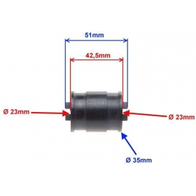 Manifold rubber KEEWAY ARN/ FACT/ FLASH/ HACKER/ HURRICANE/ SWAN/ ZAHARA 50cc 06-17