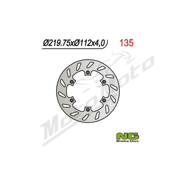 NG BRAKES Rear Fixed Brake Disc 220mm Kawasaki KDX / KLX / KX 125-500cc 89-03