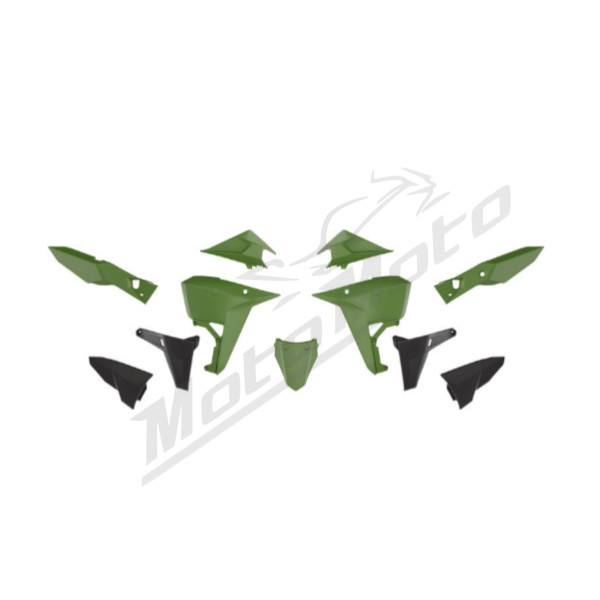 Racetech Plastic Set Kove X Pro / Rally 800 24-25 Green/Black