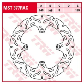TRW Wave Rear Brake Disc Ducati Hypermotard / Monster / 848 Evo / Multistrada / Hypermotard 796-1100cc 03-13