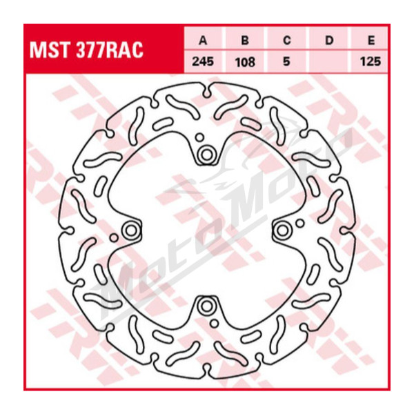 TRW Wave Rear Brake Disc Ducati Hypermotard / Monster / 848 Evo / Multistrada / Hypermotard 796-1100cc 03-13
