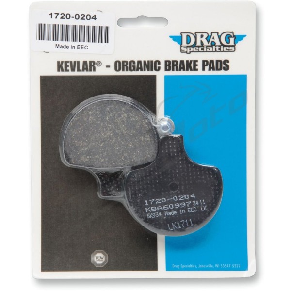 DRAG SPECIALTIES Organic Brake Pads Harley Davidson FLH / FLHR / FLHRCI / FLHRI / FLHS / FLHT / FLHTC / FLHTCI / FLHTCU 883-1584cc 83-11