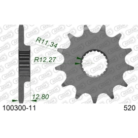 AFAM Steel Standard Front Sprocket 100300 - 520 11-13 teeth POLARIS SCRAMBLER / TRAIL BOSS / TRAIL BLAZER / XPRESS / SPORT 250-500cc 86-14