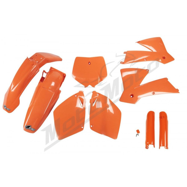 UFO Plastikų kompl. su šakių apsaugomis KTM SX 125-400 01-02