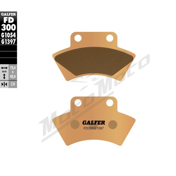 GALFER HH Sintered Brake Pads Polaris BIG BOSS / MAGNUM / SCRAMBLER / SPORT 250-500cc 89-99