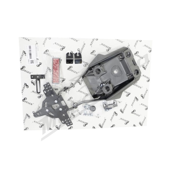 ZIEGER PRO License Plate Holder Type C Ducati Multistrada V4 / Harley Davidson FLSTF / FLSTFB 1200-1690 11-23