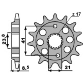 JT/PBR Grandinės komplektas sustiprintas 520X1R3 15/45 Honda XR 400R 96-04