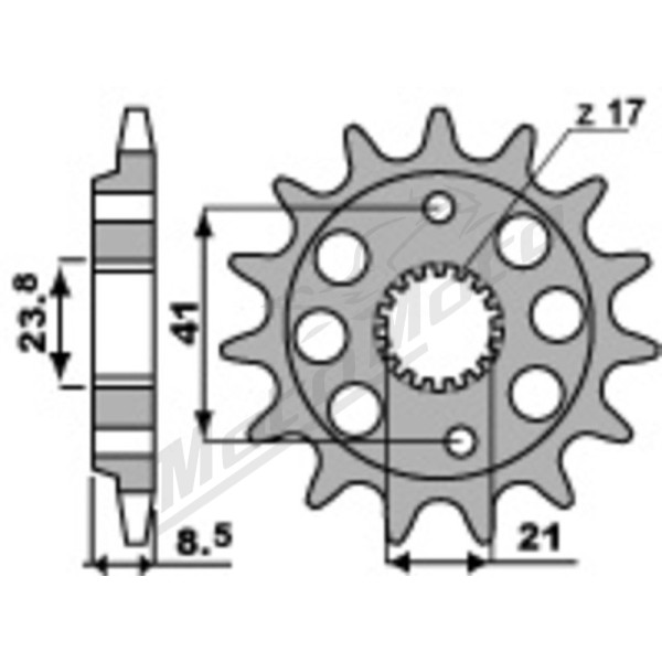 JT/PBR Grandinės komplektas sustiprintas 520X1R3 15/45 Honda XR 400R 96-04