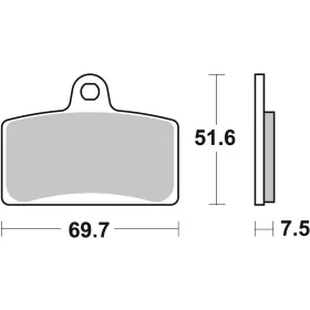 SBS HS Street Excel 821HS Sintered Front Brake Pads Aprilia / Derbi / Malaguti / Rieju 50-125cc 05-19