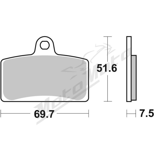 SBS HS Street Excel 821HS Sintered Front Brake Pads Aprilia / Derbi / Malaguti / Rieju 50-125cc 05-19