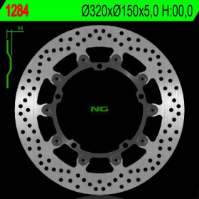 NG BRAKES Priekinis plaukiojantis stabdžių diskas 320mm Triumph Speed / Sprint / Trophy 1050-1215cc 10-18