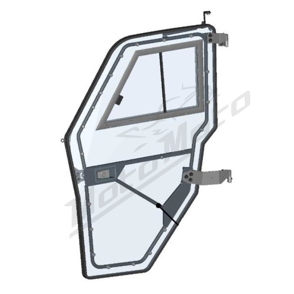 DFK Premium Kairės pusės durys Polaris Ranger XP 1000 Diesel 2020