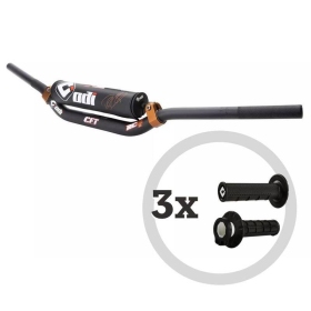 ODI Handlebar Kit - CFT Podium MX 28.6mm + 3 pairs of MX V2 Lock-On Half-Waffled Grips