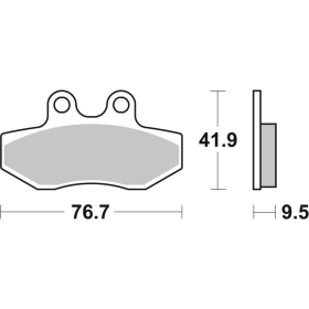 SBS 190HF Street Ceramic Organic Brake Pads MBK / Yamaha 125cc 05-12