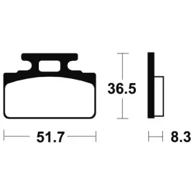 TECNIUM Street Organic Brake pads MA118 Honda / SYM 50-100cc 86-20