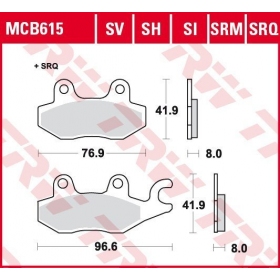  BRAKE PADS TRW MCB615SI OFFROAD