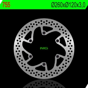 NG BRAKES 755 priekinis fiksuotas stabdžių diskas HUSABERG FC / FE / CR / TC / TE / WR / WRE 125-610 90-99