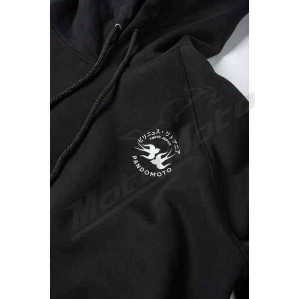 PANDO MOTO MAX TOKYO BLACK Oversized Biker Hoodie Unisex
