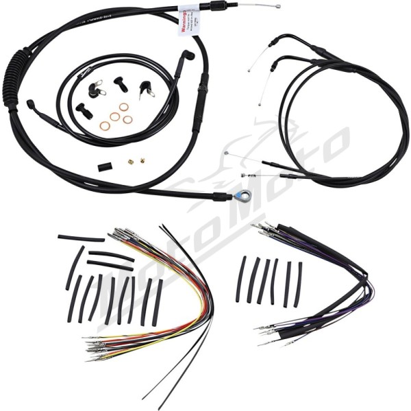BURLY BRAND Ape Hangers handlebars Cables / Lines Kit Harley Davidson 1450cc 2000-2006