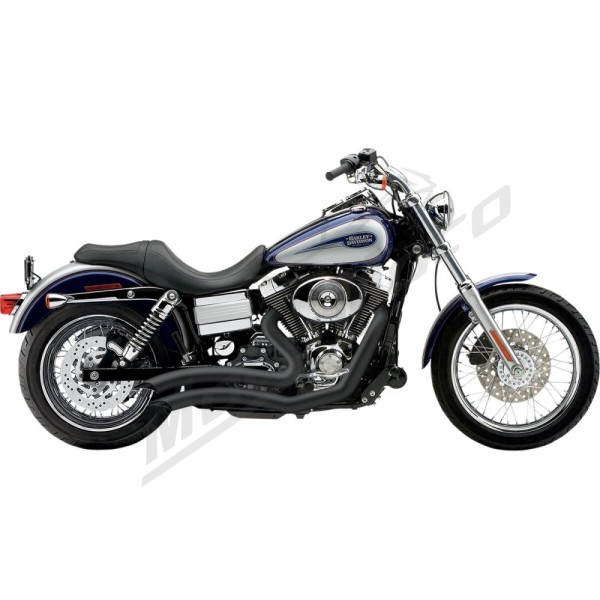 COBRA "Speedster Swept" trumpa išmetimo sistema Juoda  Harley Davidson FXD / FXDB / FXDC / FXDF / FXDL / FXDWG 1450-1800cc 06-11