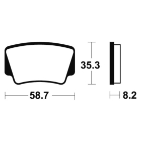 TECNIUM Racing MX/ATV Sintered Metal Brake pads - MOR367 KTM SX 450/505cc 09-12