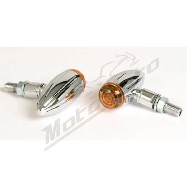HIGHSIDER Smart Micro-Bullet Universal Turn Signals Chrome 2pcs