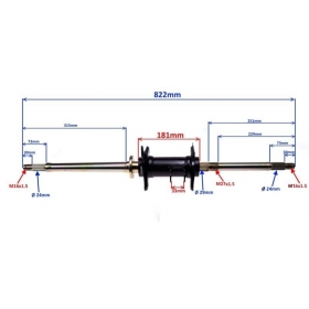 Rear axle MaxTuned ATV 200cc Length 822 mm