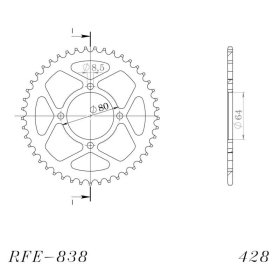 Supersprox / JT Rear sprocket 838.45 45t