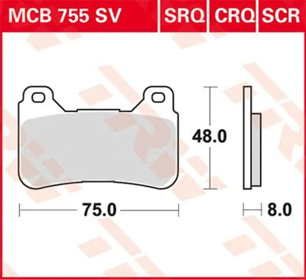 TRW CRQ Series Carbon Race Brake Pads Honda CBR 600-1000cc 04-17