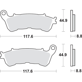 SBS CT Scooter Carbon Tech Organic Brake Pads Honda / Suzuki 125-600cc 05-20
