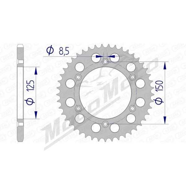 AFAM Aluminium Rear Sprocket 520 38-52teeth