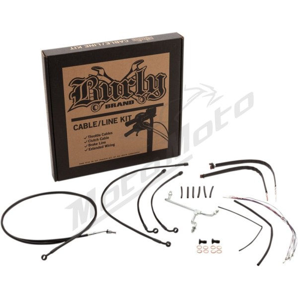 BURLY BRAND Ape Hangers handlebars Cables / Lines Extension Kit Harley Davidson 1750-1923cc 2017-2020