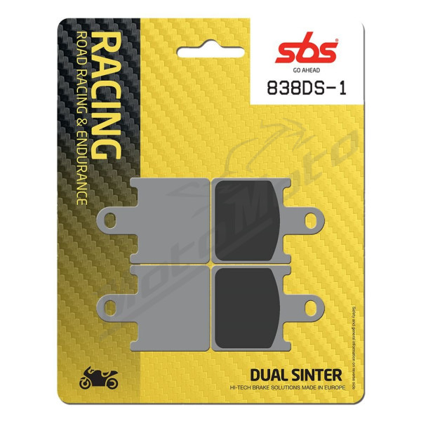 SBS DS Racing 838DS-1 Dual Sintered Brake Pads Kawasaki ZX-6R 600cc 07-16