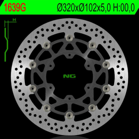 NG Front Floating Brake Disc 320X102X5,0mm Suzuki GSX-R 1000cc 17-19