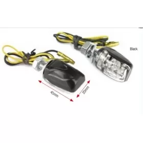 MaxTuned Shell LED Universal Turn Signals Black 2pcs