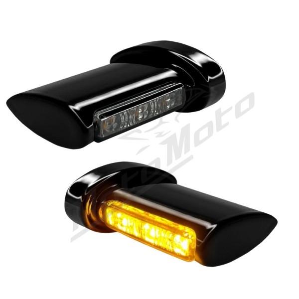 HEINZ BIKES Winglets Rear Led Turn Signals Harley Davidson FLD / FLHR / FLHT / FLHX / FLTRI / XL / XR 500/1977 93-24 